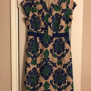 NWOT Boden Navy and Green Dress